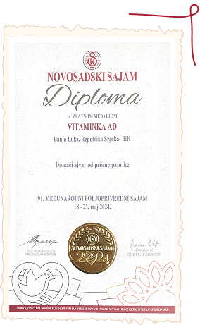 Diploma zlatna medalja